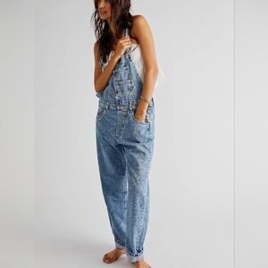 Free People Ziggy Overalls - Small - Powder Blue